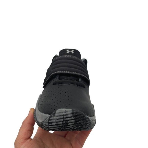 Under Armour Youth Boys Basketball Shoes Size 4Y Gray Black Lace Up Sneakers - Picture 8 of 16